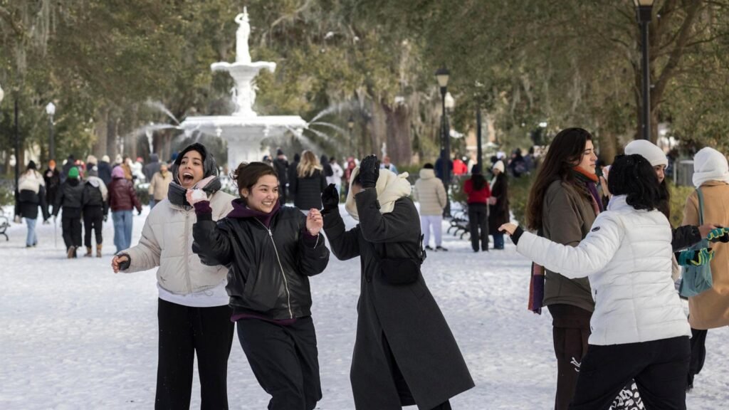 Once-in-a-lifetime southern snow eclipses records that stood for decades